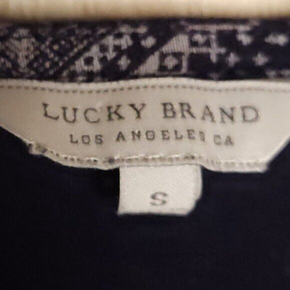 Lucky Brand Blue Knit Sleeveless Top Small - Picture 5 of 7